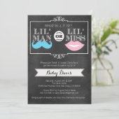 Geslachtsverdeling Baby shower uitnodiging (Staand voorkant)