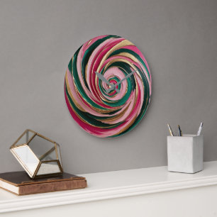 Geslagen Blush Marmer Grote Klok