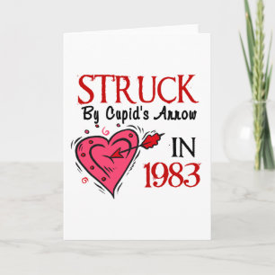 Geslagen door de Pijl van de Cupido in 1983 Feestdagen Kaart