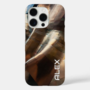 Geslagen kopertextuur - organisch Abstract metaal iPhone 16 Pro Hoesje