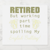 Gesleept Engels Bulldog Dog Owner Bier Etiket (Enkel label)