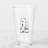 Geslepen geroten Samoyed Dog Cute Attitude Funding Glas (Achterkant)
