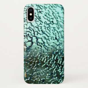 Geslepen glas, blauwgroen iPhone x hoesje