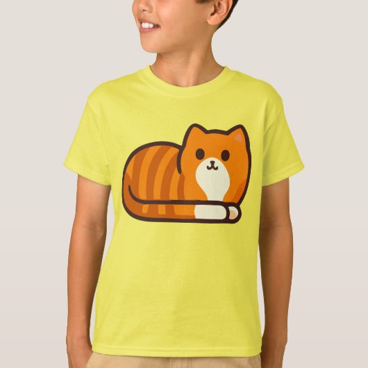 geslepen Oranje kat T-shirt (Voorkant)