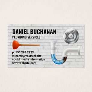 Gesloten buizen   Gepilde bakstenen muur   Aftrek Visitekaartje