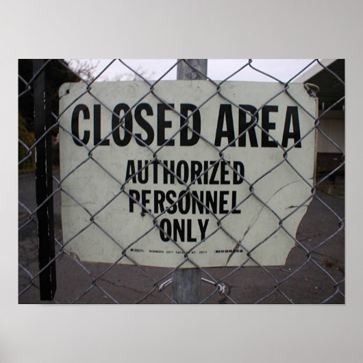 Gesloten gebied poster (Voorkant)