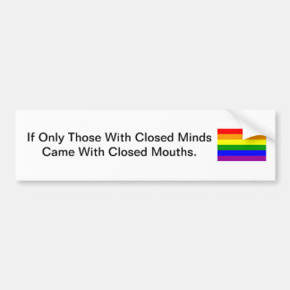 gesloten geest lgbt trots bumpersticker