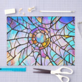 Gesloten Glas in lood-effect debetpapier Tissuepapier (Craft)