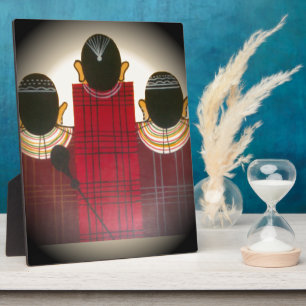 Gesloten Masai Familieportret Fotoplaat