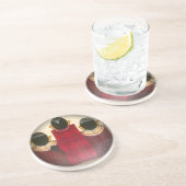 Gesloten Masai Familieportret Zandsteen Onderzetter (Zijkant)