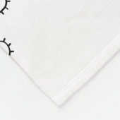 Gesloten ogen, alleen wimpers fleece deken (Hoek)