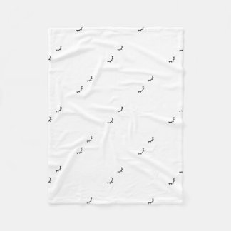 Gesloten ogen, alleen wimpers fleece deken