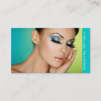 Gesloten ogen make-up visitekaartje