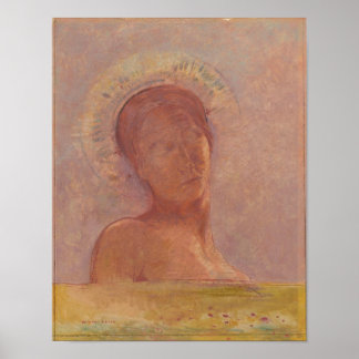 Gesloten ogen (Redon 1899) Poster