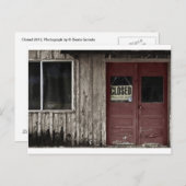 Gesloten - Rode oude deur Briefkaart (Voorkant / Achterkant)