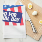 Gesloten voor herdenkingsdag theedoek (Quarter Fold)