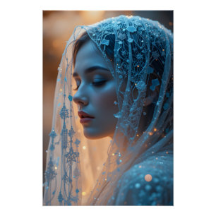 gesluierde sereniteit van het membraan perfect poster