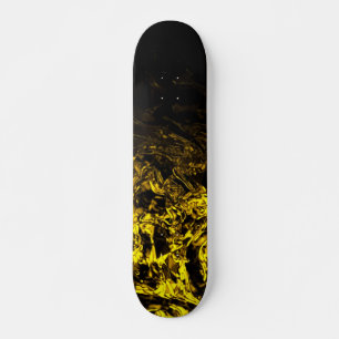 Gesmeed in goud zwarte geometrische wervelingen skateboard