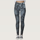 Gesmeed metaal 3D, gekraakt Leggings (Voorkant)