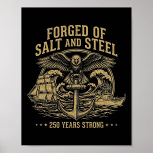 Gesmeed Van Zout En Staal U.s. Marine Schepen 250e Poster