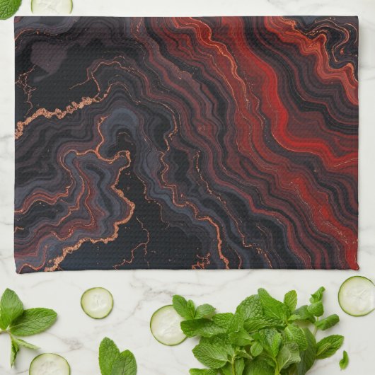 Gesmolten aderen theedoek (Gevouwen)