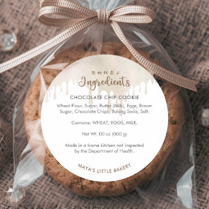Gesmolten Chocolade Bakkerij Ingrediënt Ronde Sticker