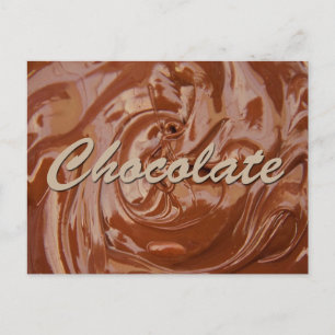 Gesmolten chocoladetextuur briefkaart