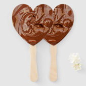 Gesmolten chocoladetextuur handwaaier (Voorkant en achterkant)