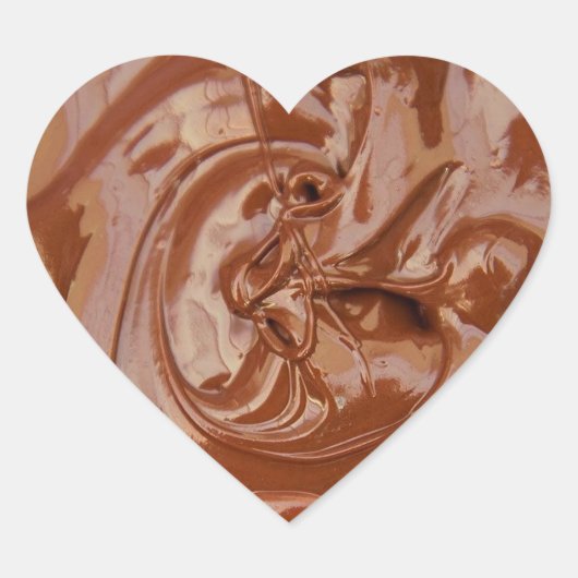 Gesmolten chocoladetextuur hart sticker (Voorkant)
