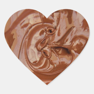 Gesmolten chocoladetextuur hart sticker