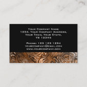 Gesmolten "Copper" print visitekaartje zwart (Achterkant)