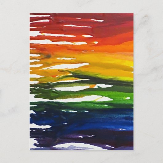 Gesmolten Crayon op canvass Briefkaart (Voorkant)