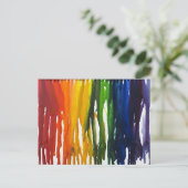 Gesmolten Crayon op canvass Briefkaart (Staand voorkant)