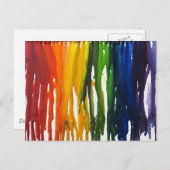 Gesmolten Crayon op canvass Briefkaart (Voorkant / Achterkant)