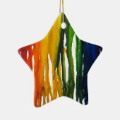 Gesmolten Crayon op canvass Keramisch Ornament (Rechts)