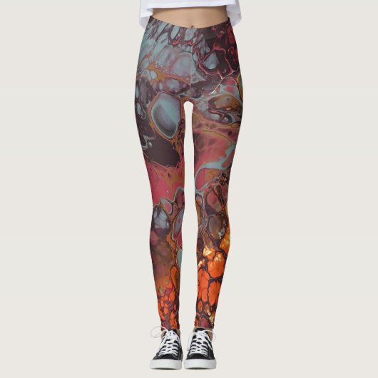 Gesmolten Crayon Serie - acrylverf als Leggings (Voorkant)