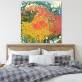 Gesmolten Crayon Serie - Lava Flow als Canvas Afdruk (Insitu (Slaapkamer))