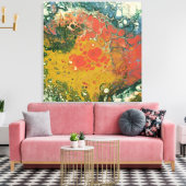 Gesmolten Crayon Serie - Lava Flow als Canvas Afdruk (Insitu (Woonkamer))