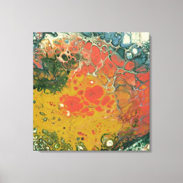 Gesmolten Crayon Serie - Lava Flow als Canvas Afdruk