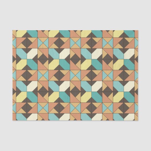 Gesmolten geometrisch patroonpapier tissuepapier (Voorkant)