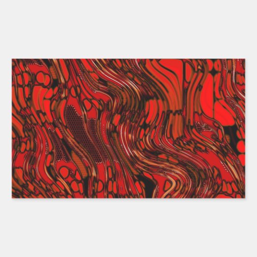 gesmolten glas rechthoekige sticker (Voorkant)