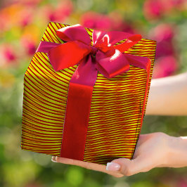 Gesmolten Goud effect Moire Strepen - Trippy Abstr Cadeaupapier