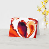 Gesmolten hart_1 wenskaart kaart (Gele Bloem)