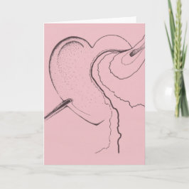 gesmolten hart feestdagen kaart