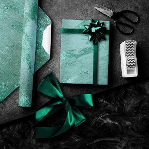 Gesmolten Jade Smaragdgroene Luxe Marmer Cadeaupapier