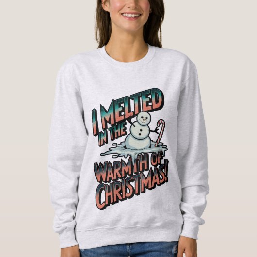 Gesmolten kerstsneeuwpop trui (Voorkant)