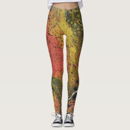 Gesmolten krijt Serie - Acryl giet als Leggings