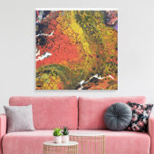 Gesmolten krijt serie - Droge grond als Canvas Afdruk (Insitu (Woonkamer))