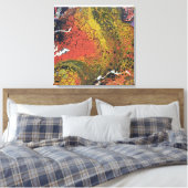 Gesmolten krijt serie - Droge grond als Canvas Afdruk (Insitu (Slaapkamer))