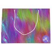 Gesmolten Rainbow Glass Monogram Gift Bag Groot Cadeauzakje (Voorkant)